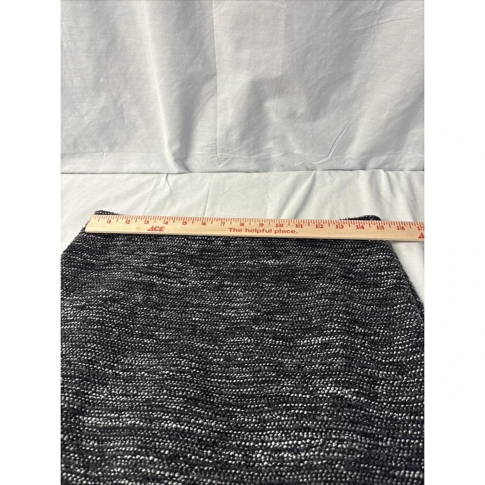 Ann Taylor Women Pencil Skirt Size 4 Black White Gray Tweed Wool Blend Lined